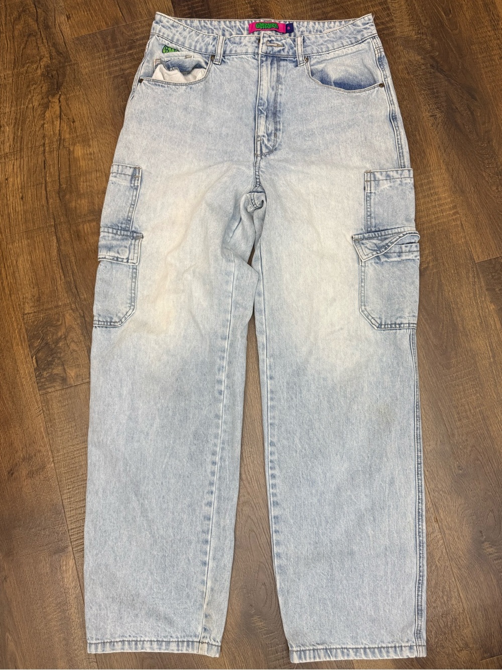 Empyre Light Wash skateboard Relaxed Cargo Jeans